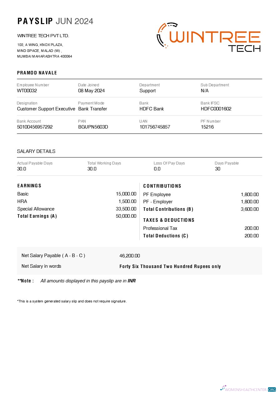 Download Wintree Tech payslip template in Word and PDF formats.pdf, 1 Photoshop template